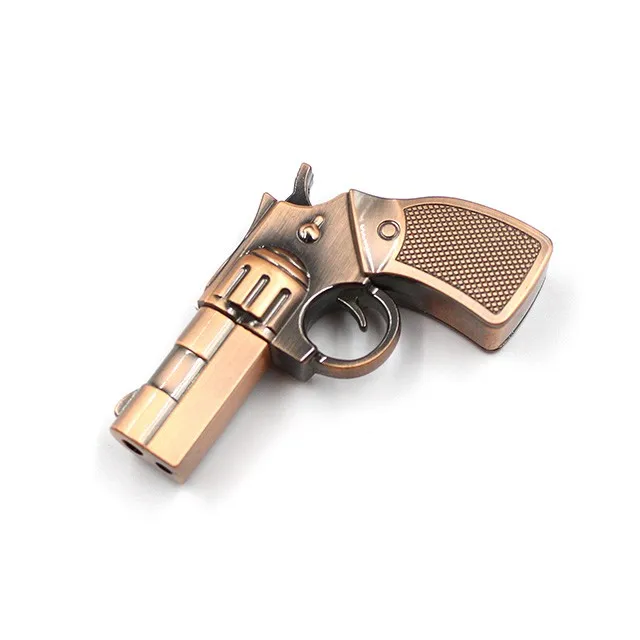 Gun Flash Usb Memory Stick Metal Shooter Pistol Usb Flash 64gb 128gb 32gb 16gb 8gb 256mb Flash Disk Gifts Wholesale Pen Drives