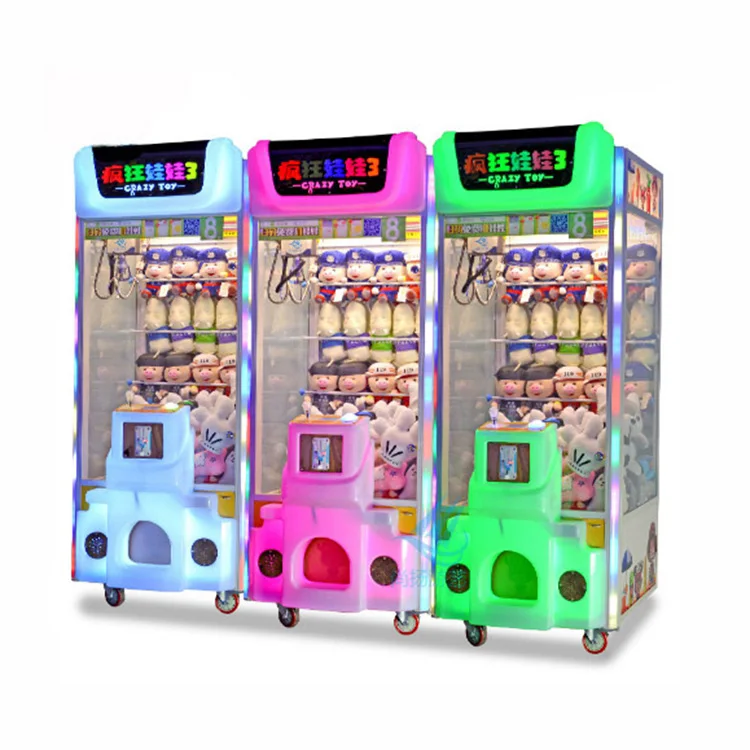 Неофунс высокая прибыль плюшевые Сумасшедшие игрушки 3 кран аркадная игра игрушка коготь машины