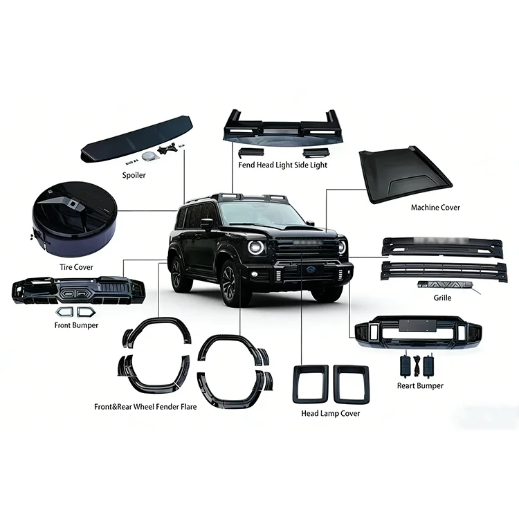 Mga Body Kit ng Maremlyn para sa Haval H9 Front Reart Bumper Wheel Fender Flare Machine Cover Grille Fend Head Light Side Light Spoiler Tire Cover