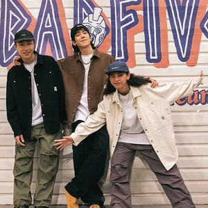 OEM & ODM Vintage American Style 100% Pure Cotton Men's Long Sleeve Jacket High Street Spring New