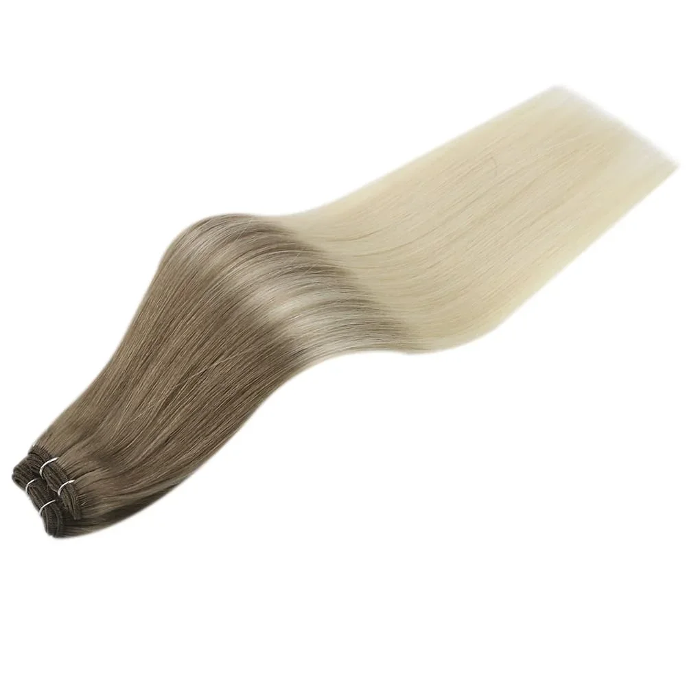 Extension de cheveux à trame invisible LaaVoo 100 g de cheveux humains brésiliens raides à coudre_voghion.com