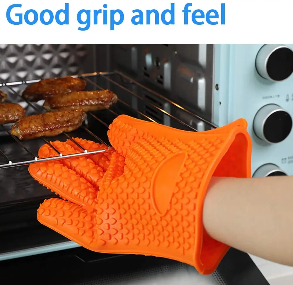 Paire de cuisine four gant résistant à la chaleur silicone Pot Holder cuisson barbecue Cook Moufles