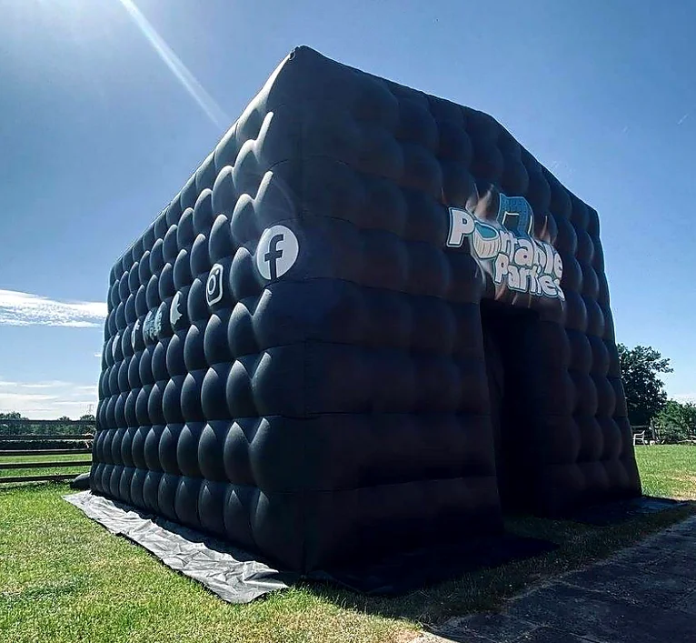 Inflatibe Rave Tent Inflatable Cube Party Tent - LED Lighted Nightclub Tent