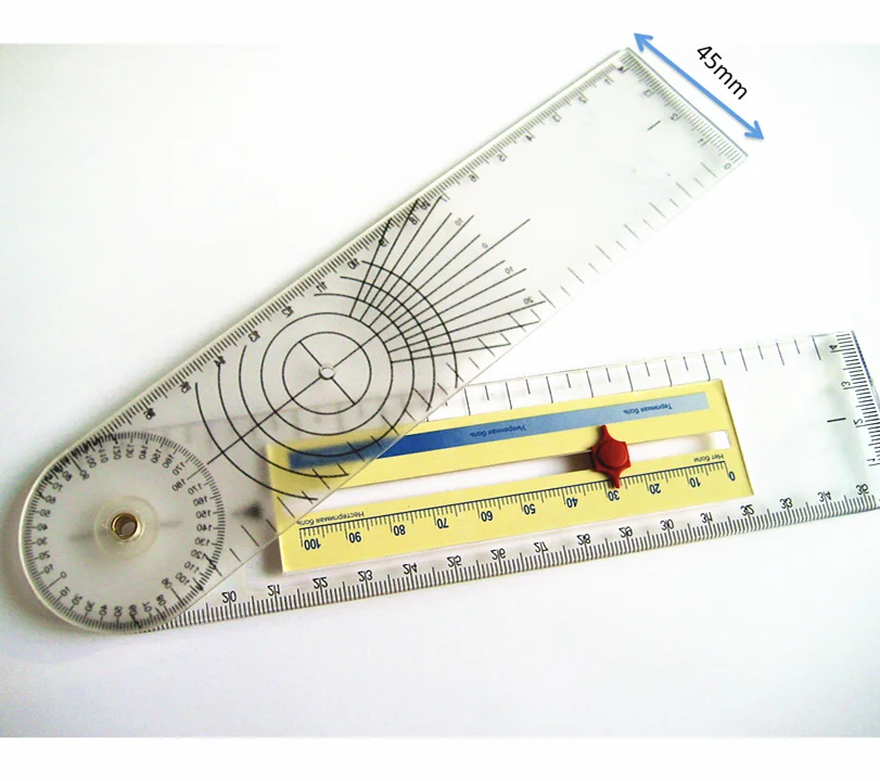Plastic Goniometer Fold Double Pain Scale Ruler Bone Measuring Tools