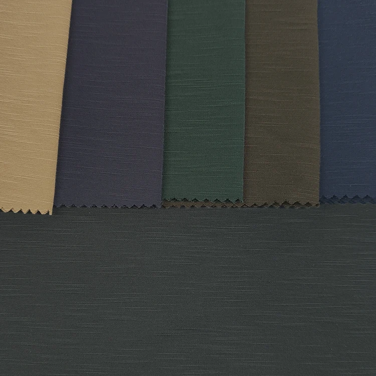 Custom Design Slub Knitted Fabric Rayon Nylon Material, Solid 40S NR Tencel Roma Fabric for Garment/ supplier