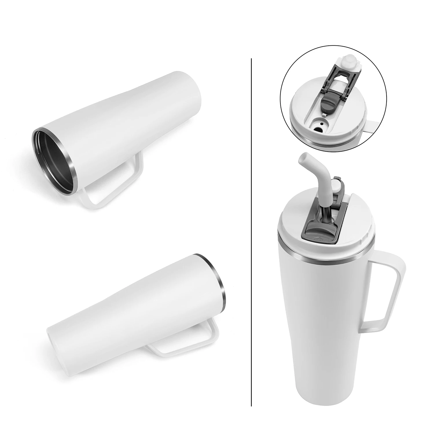 Ansheng 40oz Double Walled Stainless Steel Travel Mug Tumbler With