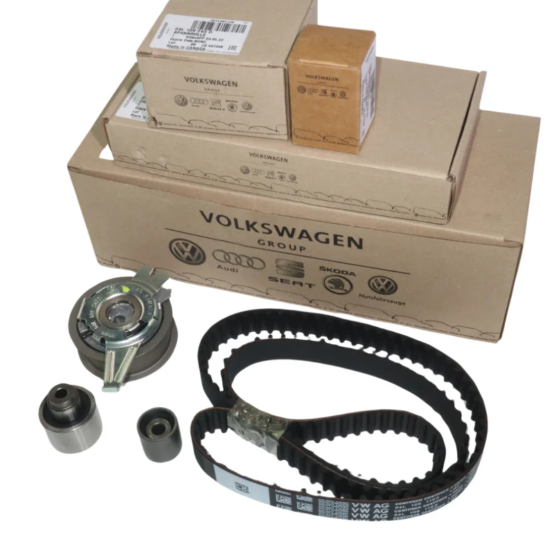 Auto Engine Timing Belt Kit Timing Set 06D109119B 06D109244E 06D109243B 06B109244 Timing Belt Set Tensioner Pulley for VW Audi