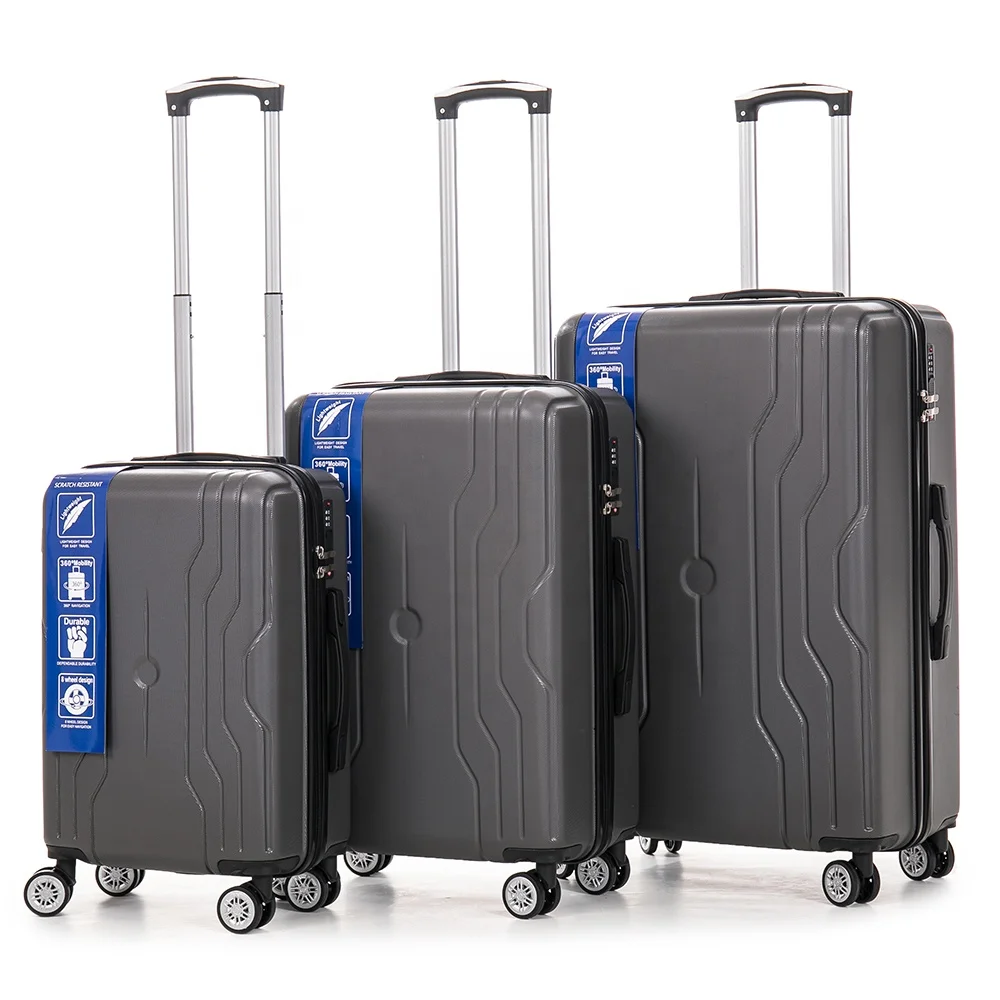 OEM ODM 20 24 28 Inch 360 Degree 4X2 Spinner Wheels Carry on Travel Bag Suitcase 3PCS ABS Trolley Luggage Set