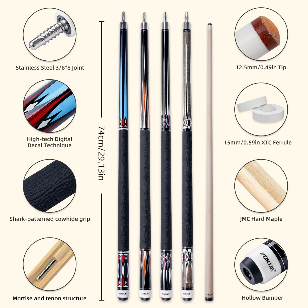 KONLLEN KL-B1 Series Professional Billiard Cue - Custom Pool Cues
