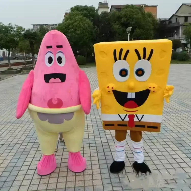 Efun MOQ 1 PC Factory Price Wholesale Shopping Patrick Star Mascot Costume Walking Plush Sponge Bob Mascot Costumes for Sale