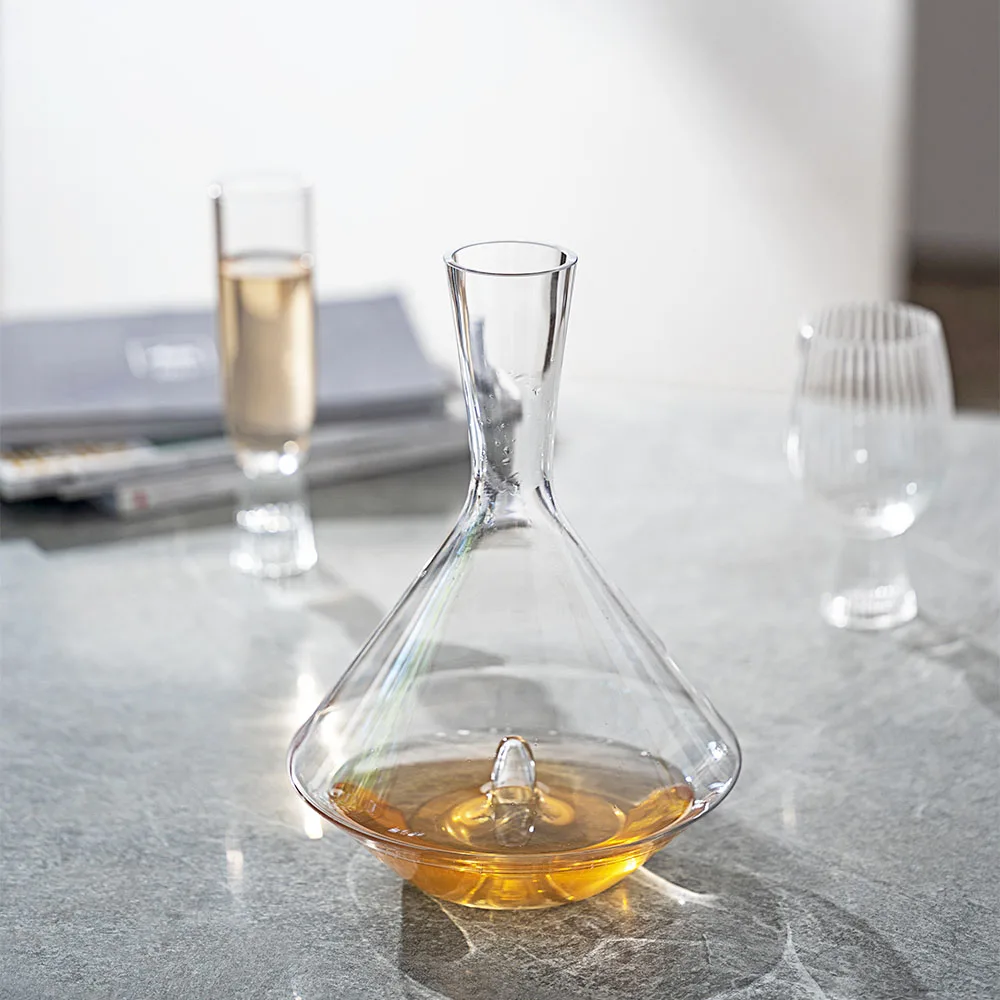 2700ml Finger Decanter  a Unique Transparent Crystal Glass Large Belly 90oz Large Capacity Wine Decanter