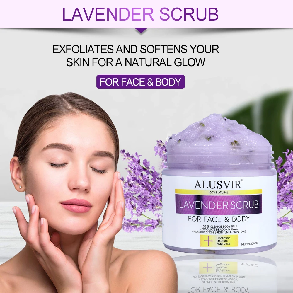 Wholesale Scrub Private Label Whitening Moisturizing Exfoliating Remove Dead Skin Organic Lavender Body Scrubs Set Vendor