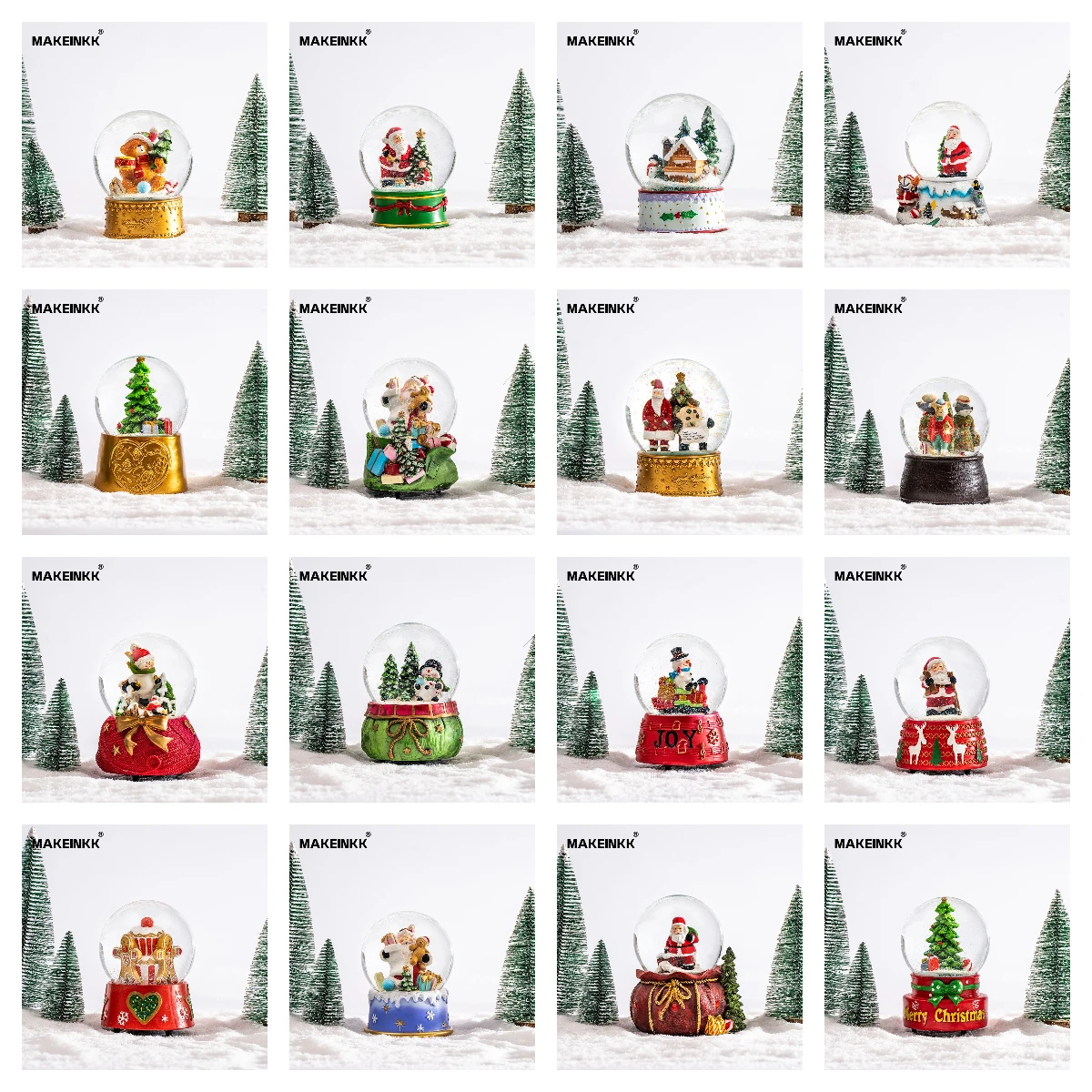 Custom Snow Globes Customization Resin Crafts Customized Music Personalized Christmas Snow Globe Electric Snow Globes