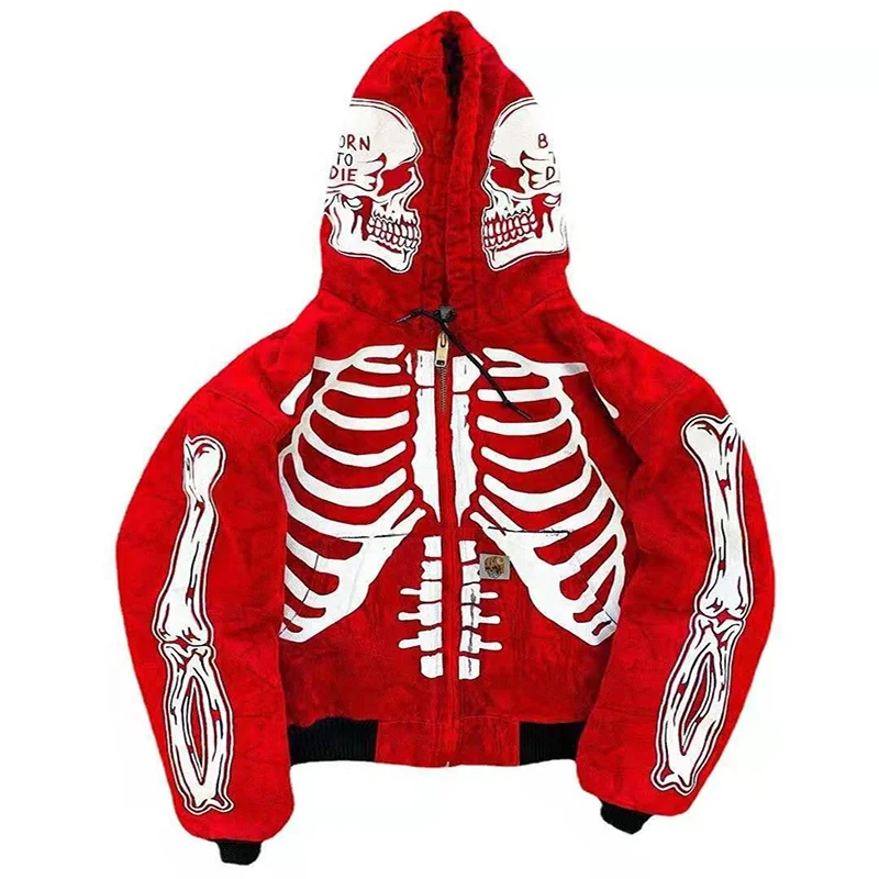 skeleton jacket moletom com capuz