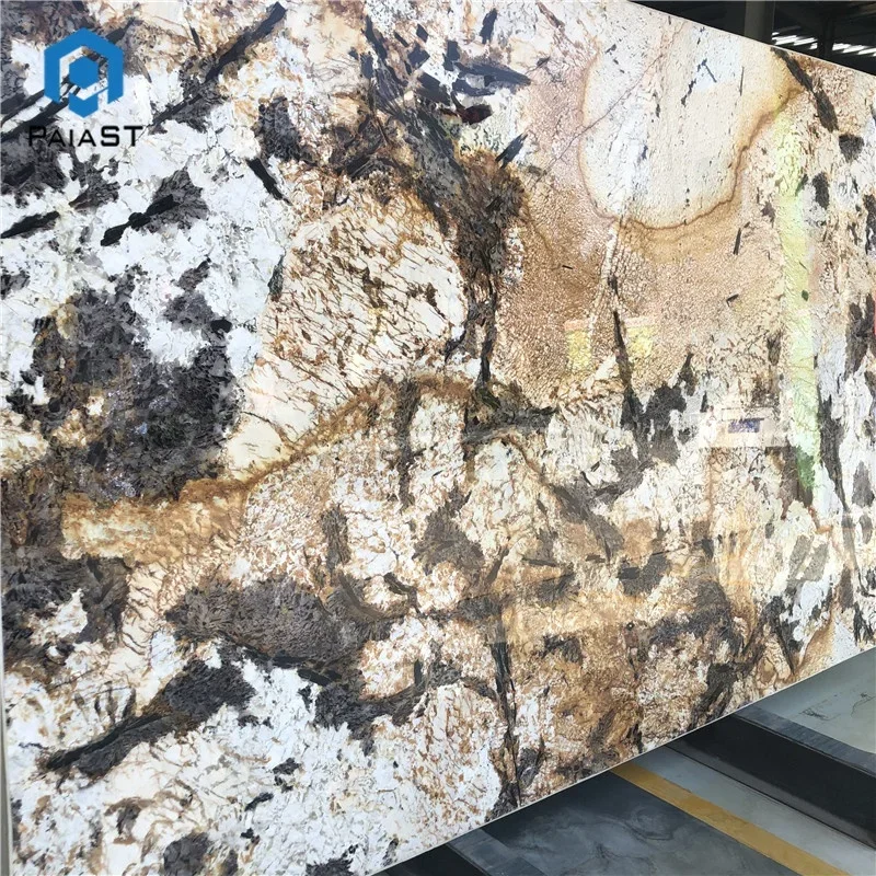 product brazil butterfly slabs countertops love golden flower granite-1