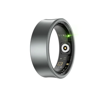 Health Tracking Smart Ring 2024 IOS Android Long Battery Bluetooth Silver Fitness Smart Ring