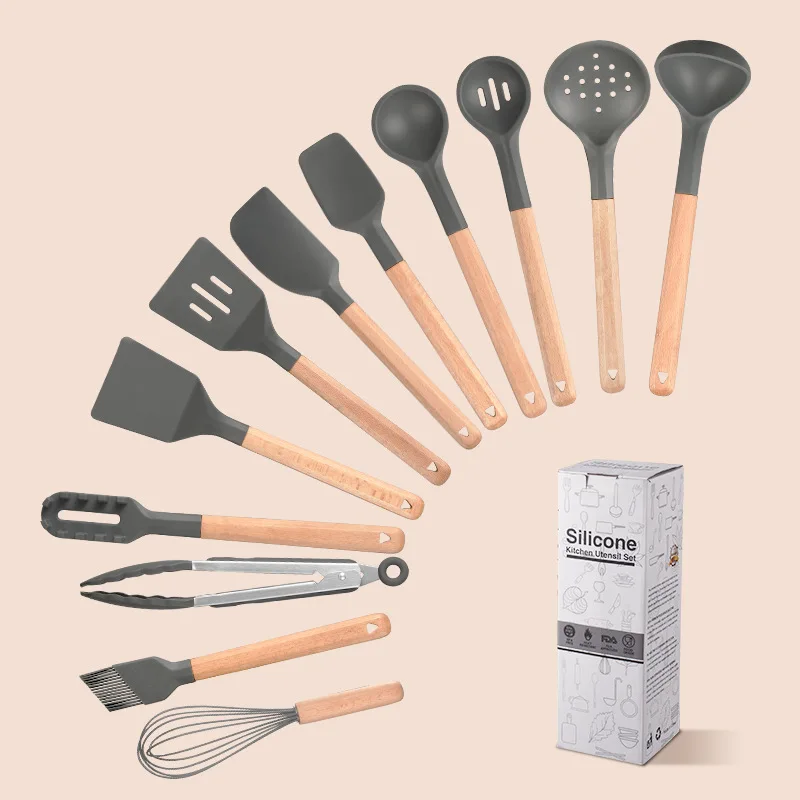 Reusable Adaptive Silicon Home Kitchen Tools 12 PCS Silicone