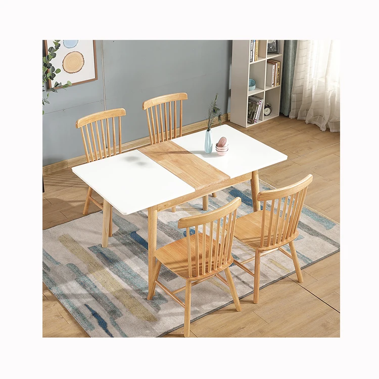 Extendable Dining Table Modern Tables and Chairs Set for Cafes and Restaurants