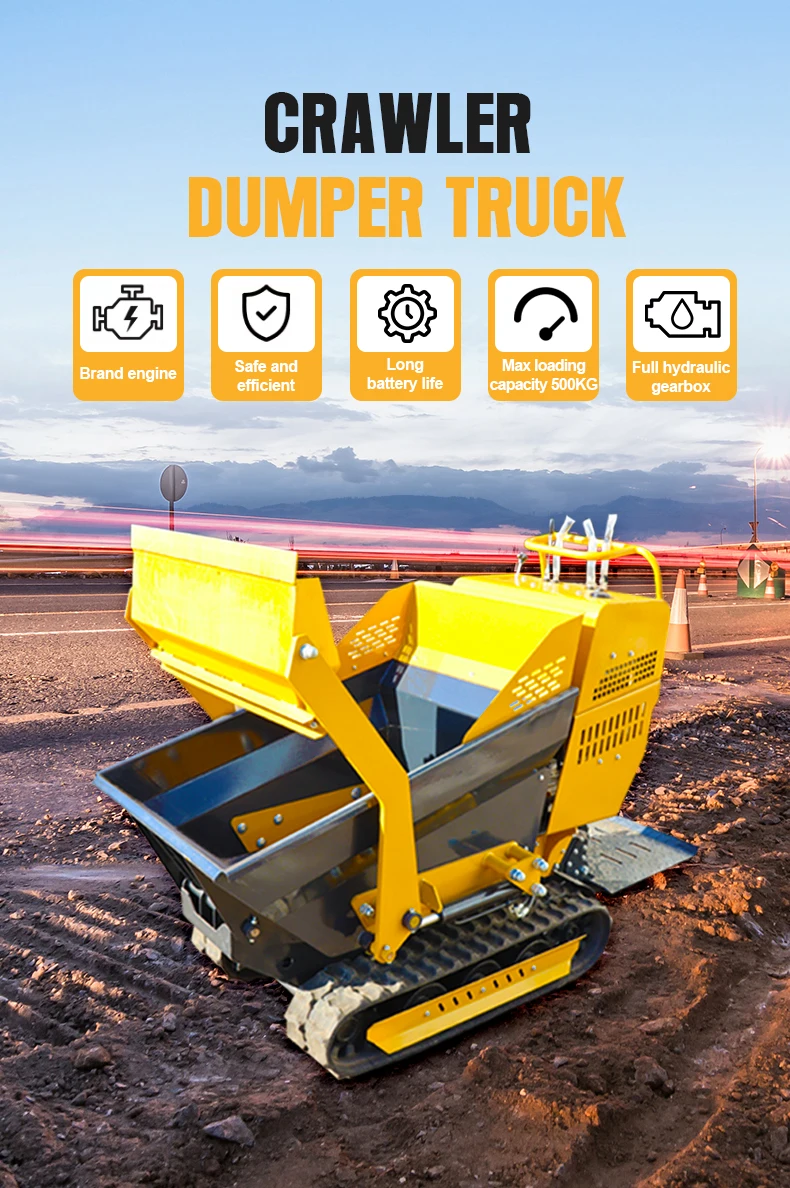 Track Tipper Small Size Crawler Dumper Trucks Rubber Track Crawler Tracked Dump ...