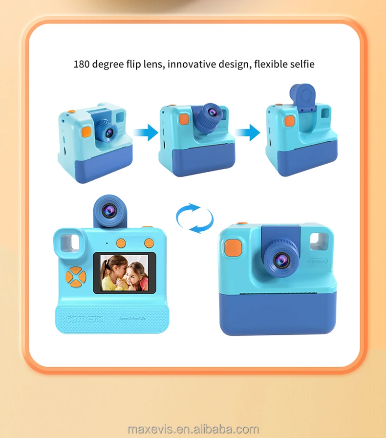 New Arrival Photo Thermal Printing 1080p Video Selfie Kids Camera Hd