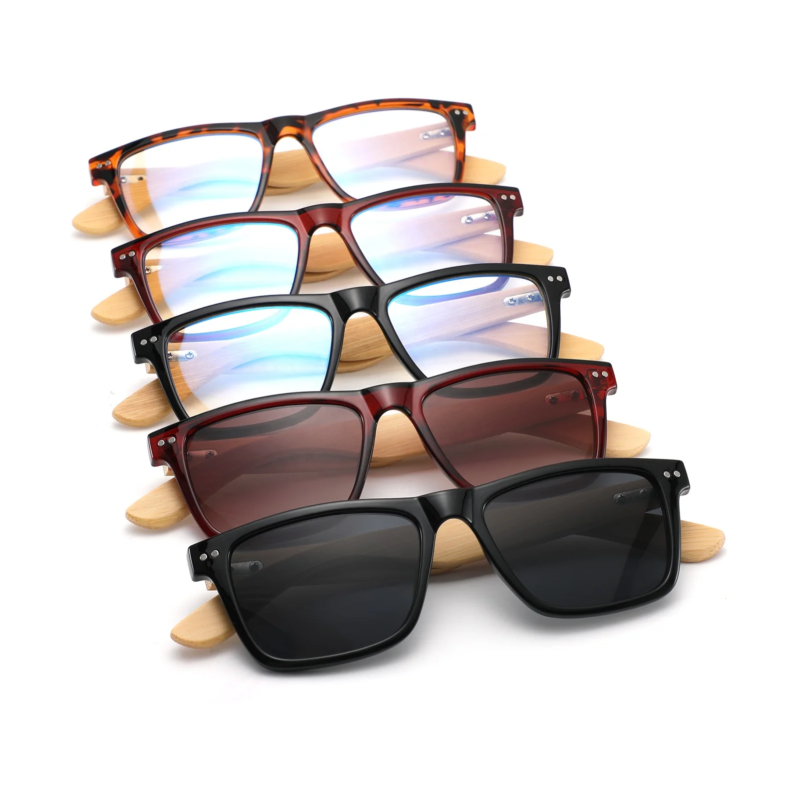 Eco Friendly UV400 Shades Customize Logo  Mens  Gafas De Sol Bambu Recycled Women Handmade Bamboo Wooden Sunglasses