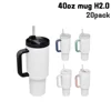Bianco - Tazze H2.0 da 40oz con manico /20 pezzi