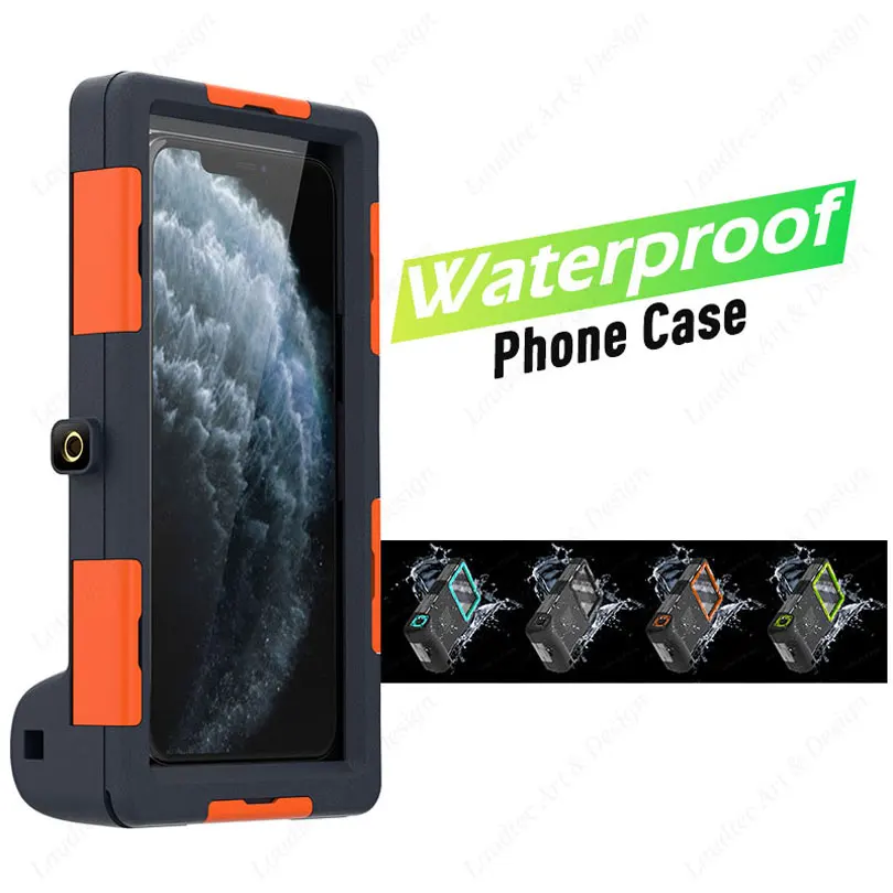 Laudtec SJK092 Ip68 Impermeable 11 3D Clara Buceo 360 Funda Completa de Vidrio Templado Para Iphone 15 14 13 12 Plus Pro Max  