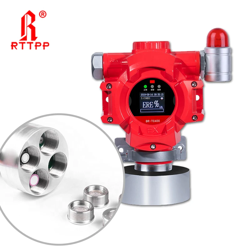4 Gas Detector Fixed Multi Gas Detector LEL CO O2 H2S Detector With LCD Display RS485