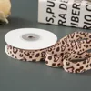 1,5 cm * 10 yardas estampado de leopardo albaricoque