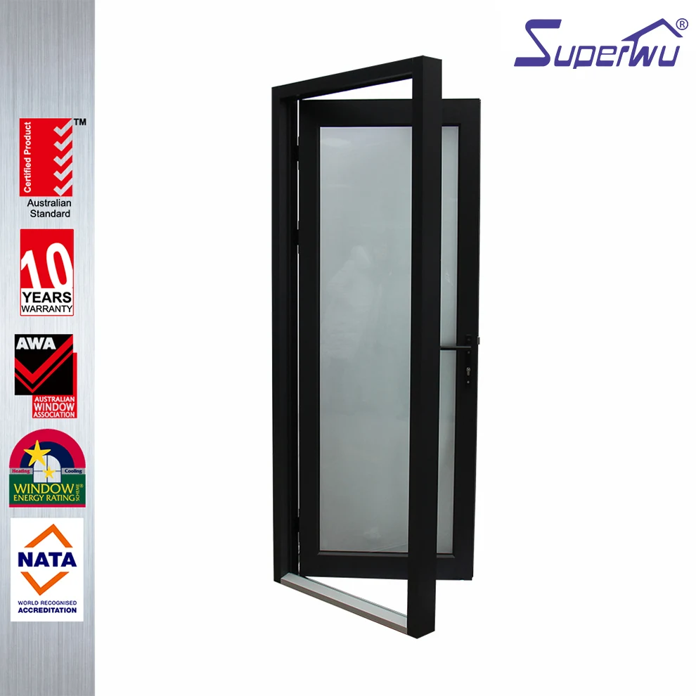 Best quality high performance thermal break modern exterior aluminum frame glass french doors low door sill