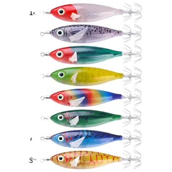 Wholesale Cheery 8cm 6G Brine Luminous Shrimp Squid Clamp Bait ABS Material Printed Ice Fishing Technique for River – Hard Lure – view 3