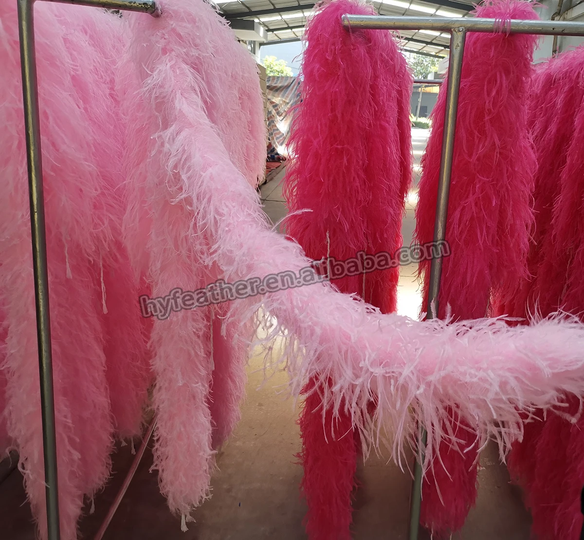 8 Ply 10 Ply Plumes Ostrich Boa Supplier Wholesale White Pink Blue