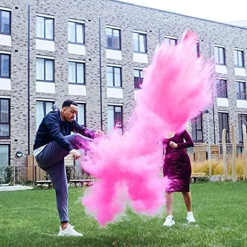Gender Reveal Soccer Ball Football Blue And Pink Powder Kit Gender