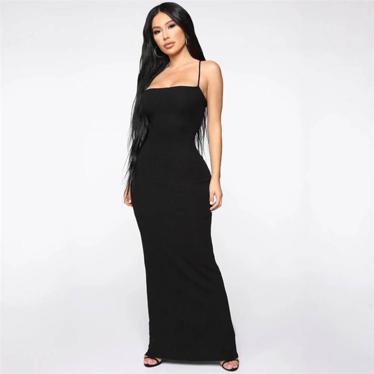 MOEN Suspender vestidos mujer Bodycon Sexy Women Clothing Long Maxi Dresses Woman Casual Dress