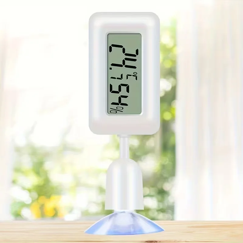 360° Rotatable Household Reptile Pet Tank Digital Short Plastic Mini LCD Thermo Thermometer Hygrometer