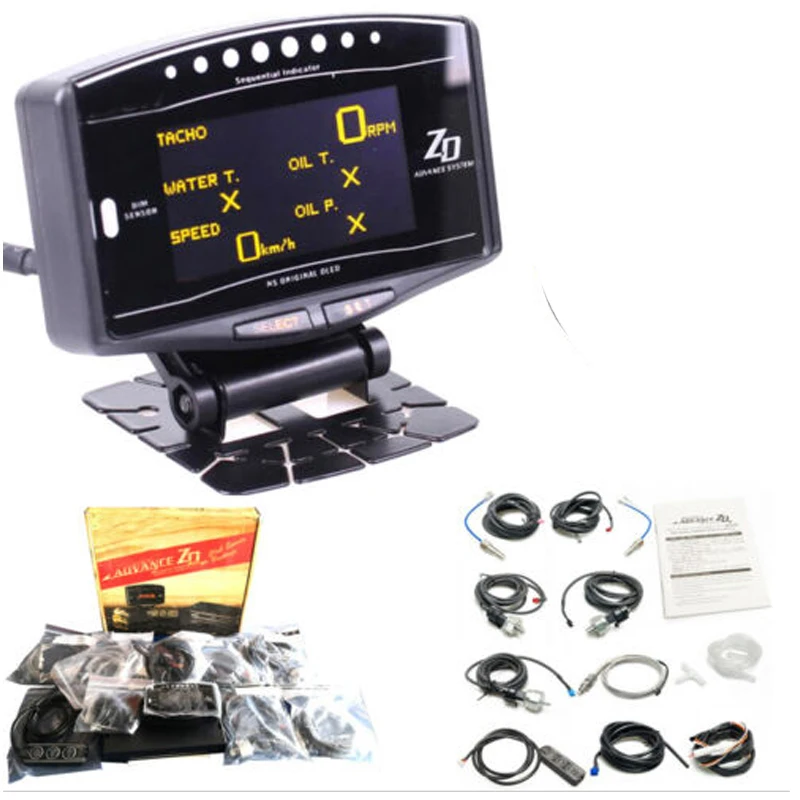 Universal Auto Lcd Gauge Defi ZD Meter Advance Gauge Display Digital Water Oil Temperature Gauge Df101 DC12