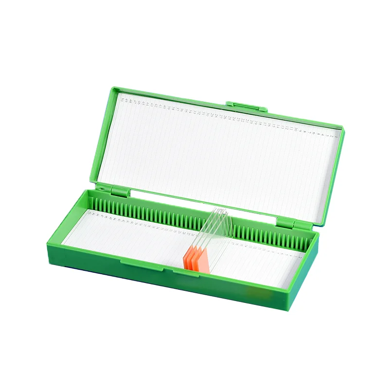 ABS Prepared Microscope Glass Slide Storage Box for Lab