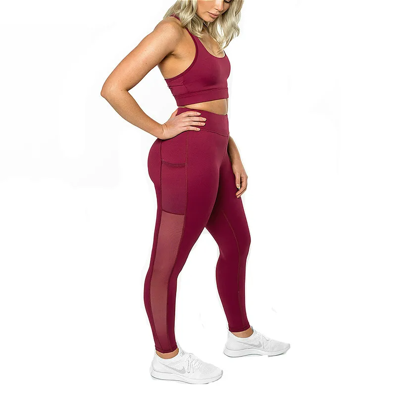 Red Gym Workout Active Wear Mesh 