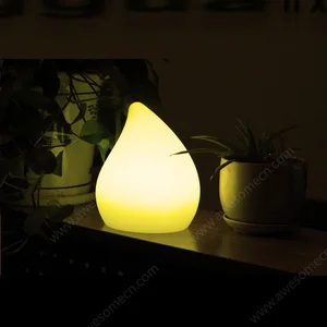 Modern Mini Peach Shape 16-Color LED Night Light with Remote Control Smart Home Mood Dimmer Battery Powered for Bedroom