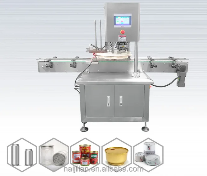 Full Automatic Can Sealing Machine for Pet Cans Small Food Tin Pop Top Can Sealer Machine With Servo Motor