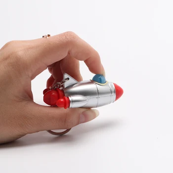 Beimus Llavero OVNI Con Luz LED – Platillo Volador Plateado, Creativo Y Original Para Niños Y Adultos