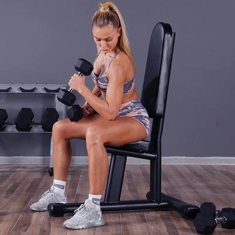 Commercial Bodybuilding Fixed Right Angle Push Shoulder Chair Dumbbell Weight Bench