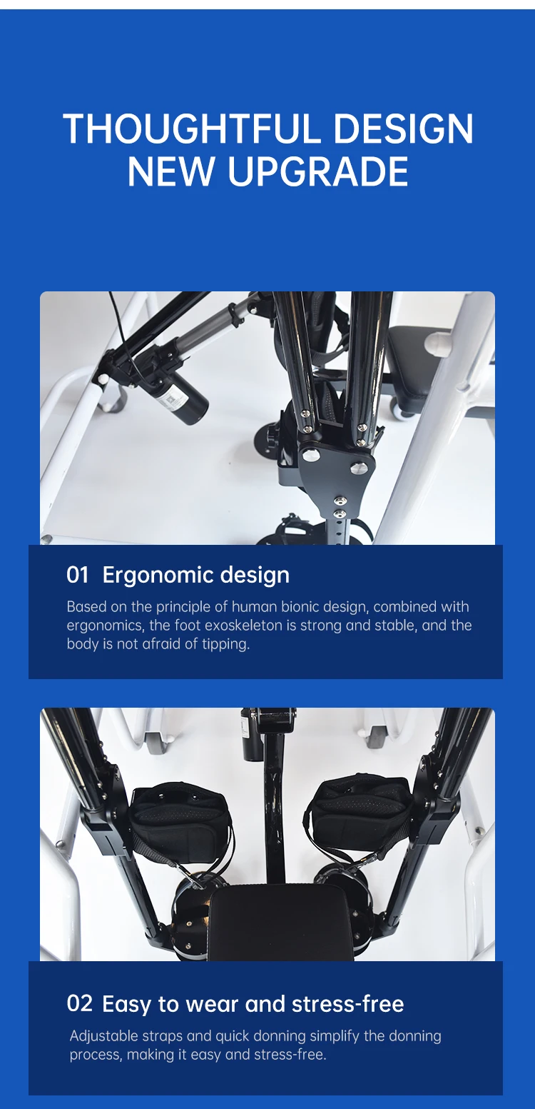 Rehabilitation Training Robot Smart Exoskeleton Gait Training Device With 4 Wheels For The Disabled Indoor Walking Rollator