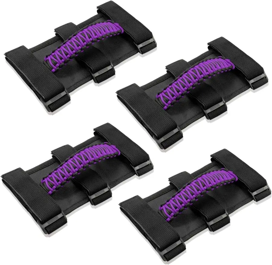 4 X Manijas De Agarre Para Barra Antivuelco Para Jeep Wrangler YJ TJ JK Jku Jl Jlu Sports Sahara Freedom Rubicon X Y Unlimited 1955 2024 Negro~p116090668