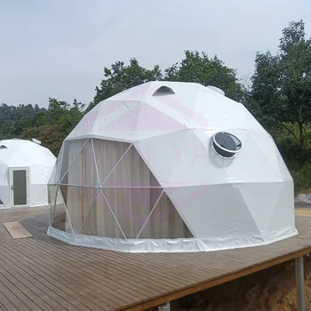 Four Season Glamping Hotel Dome Tents Outdoor Igloo Tent Geodesic Dome Tent With All in One Bathroom