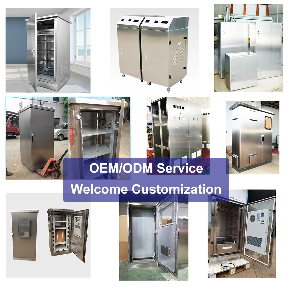 450*600*800mm 15U Outdoor Network Cabinet Stainless Steel Rack Floor Waterproof Rain Proof Monitor P(图1)