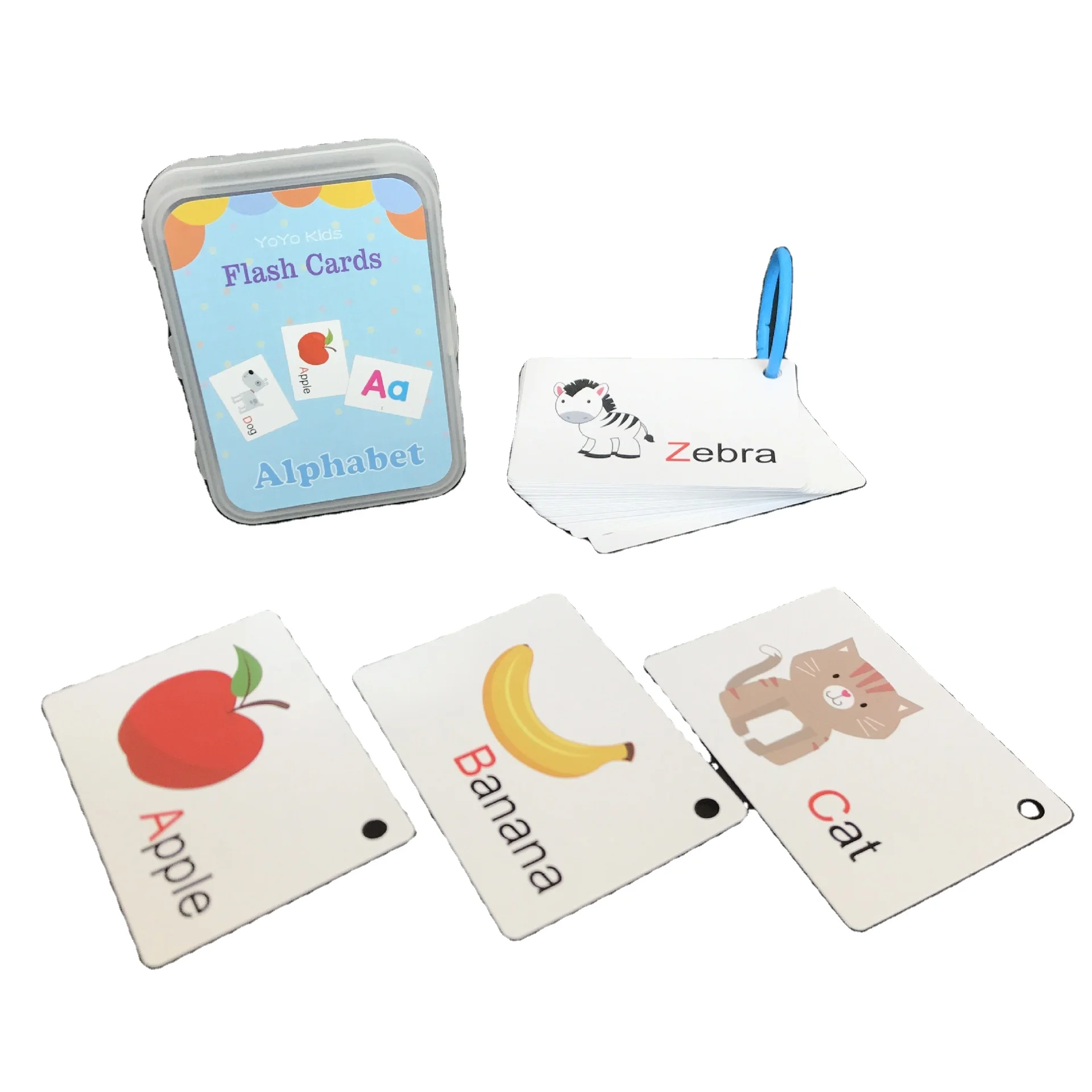 Eco-friendly Design Custom Learning Cards Alphabet Flash Card Printing