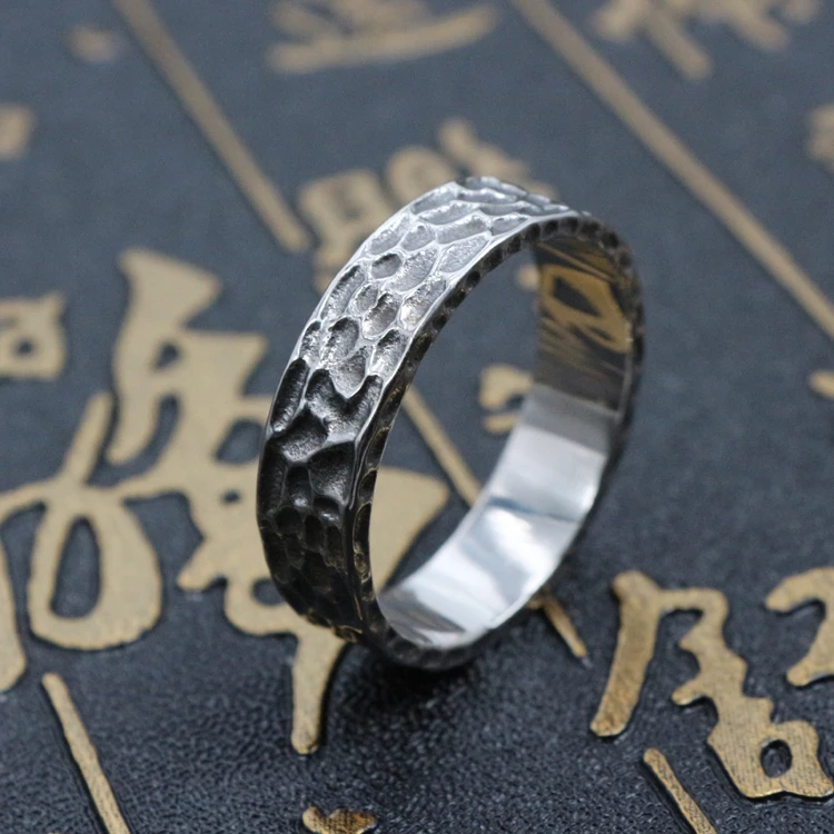 In Acciaio Inox Rock Ossidato Effetto Finitura Martellato Texture