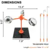 Répulsif à oiseaux rotatif - standard + base métallique + tige pliante