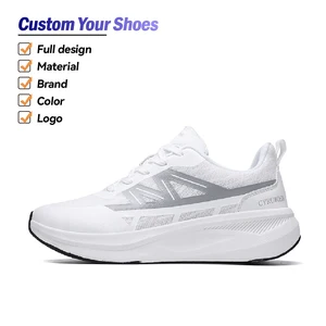 Custom High Quality Athletic Shoes Comfortable Large Size Mesh Running Shoes for Autumn Wide Head Palm Design